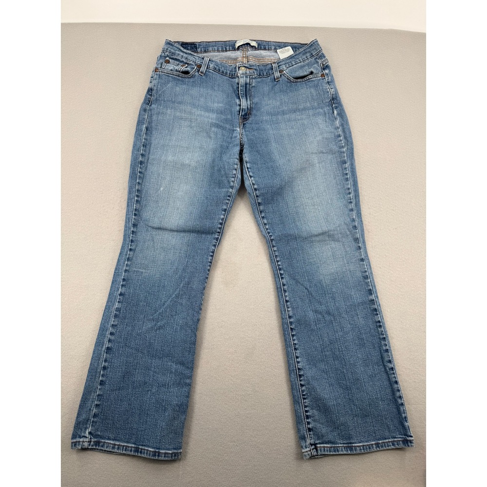 Levis 529 Curvy Bootcut Mid-Rise Jeans Womens 16S Short Blue Denim Stretch 16S/C